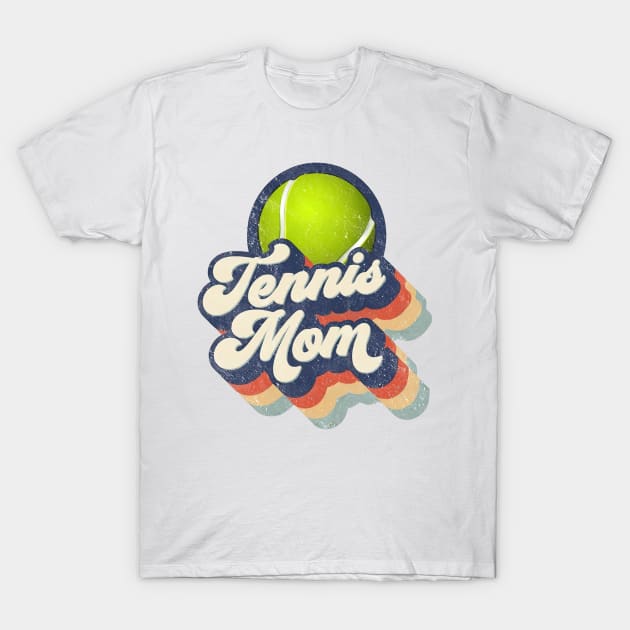 Retro Tennis Mom Mother's Day T-Shirt by Wonder man 